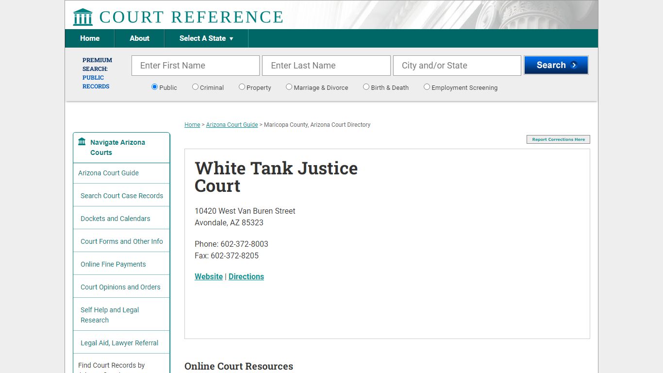 White Tank Justice Court - Courtreference.com