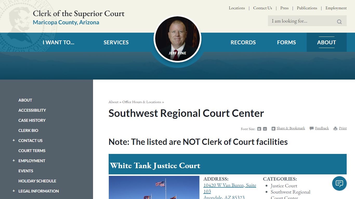 Southwest Regional Court Center | Maricopa County Clerk of Superior Court